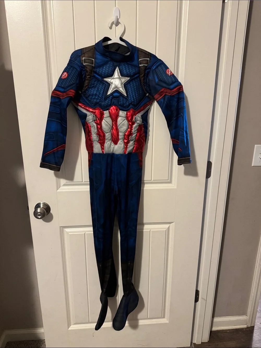 Marvel Rubies Kids Blue and Red Star Superhero Costume Captain America - Picture 1 of 5